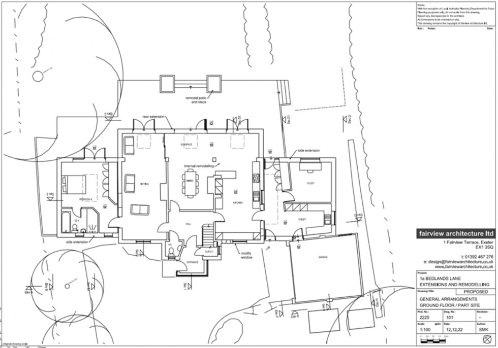 Floorplan for Bedlands Lane, Budleigh Salterton