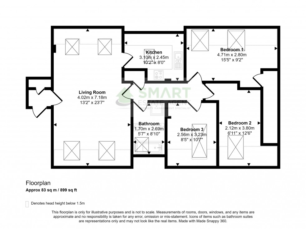 Floorplan for Water Lane, Exeter