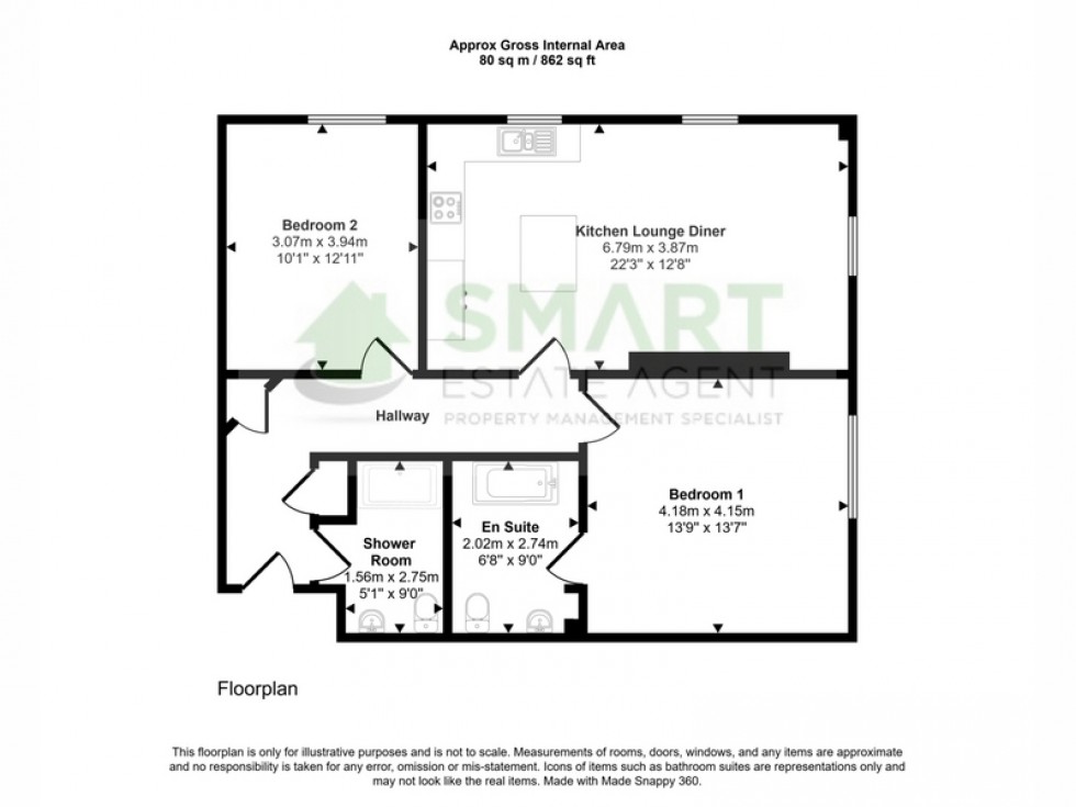 Floorplan for Isleworth Road, Exeter