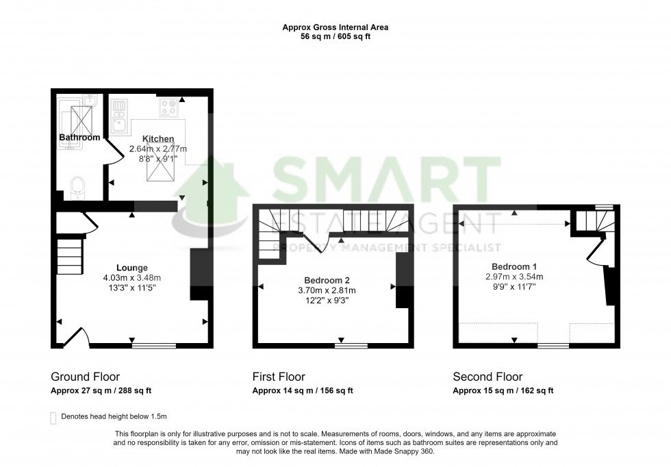 Floorplan for St. Davids Terrace, Exeter