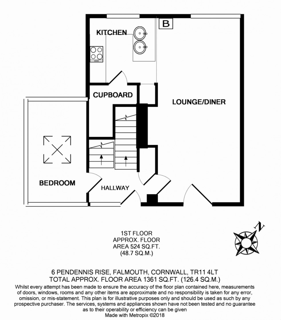 Floorplan for Pendennis Rise, Falmouth