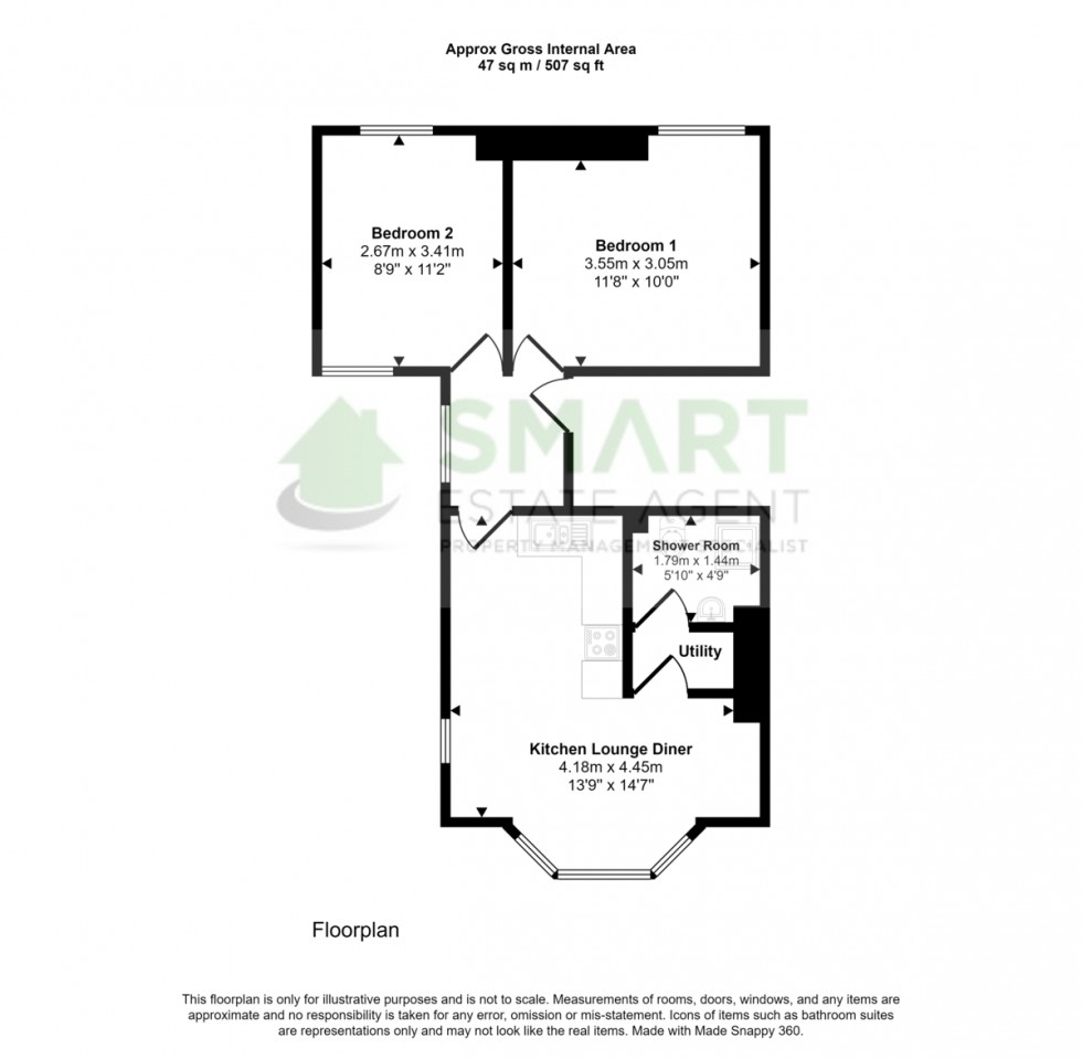 Floorplan for Blackall Road, Exeter