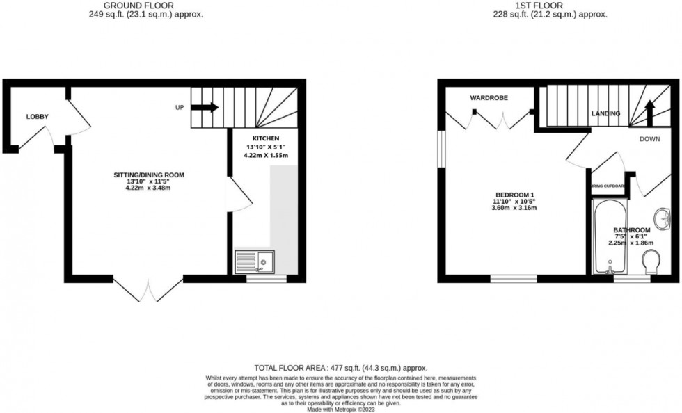 Floorplan for Woodbury, Exeter