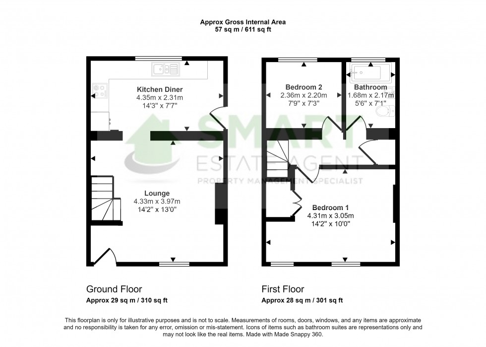 Floorplan for Bonhay Road, Exeter