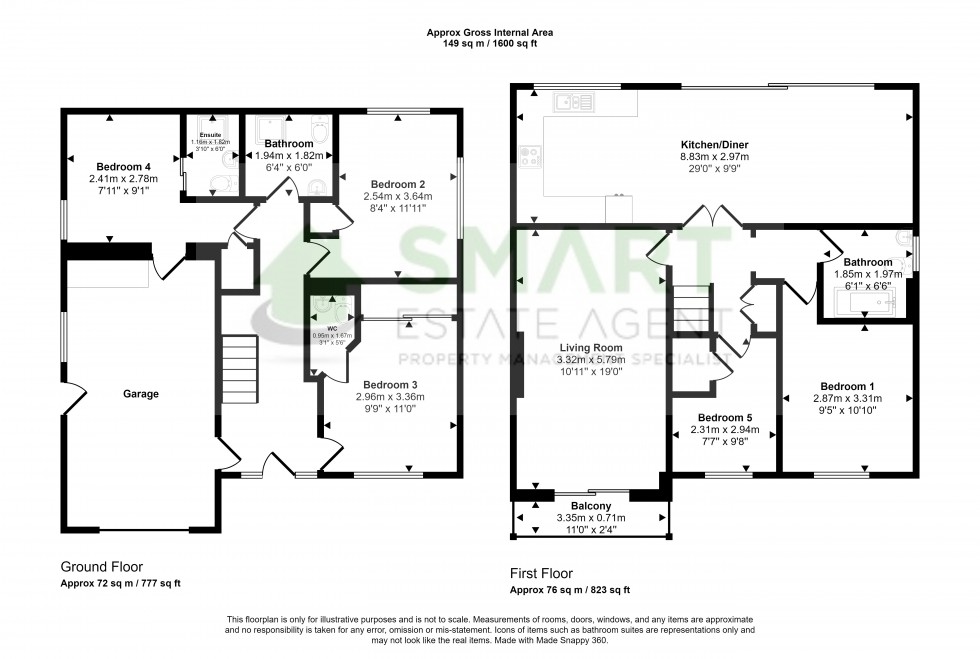 Floorplan for St. Peters Mount, Exeter