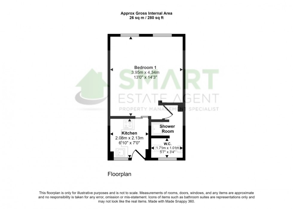 Floorplan for Lower North Street, Exeter