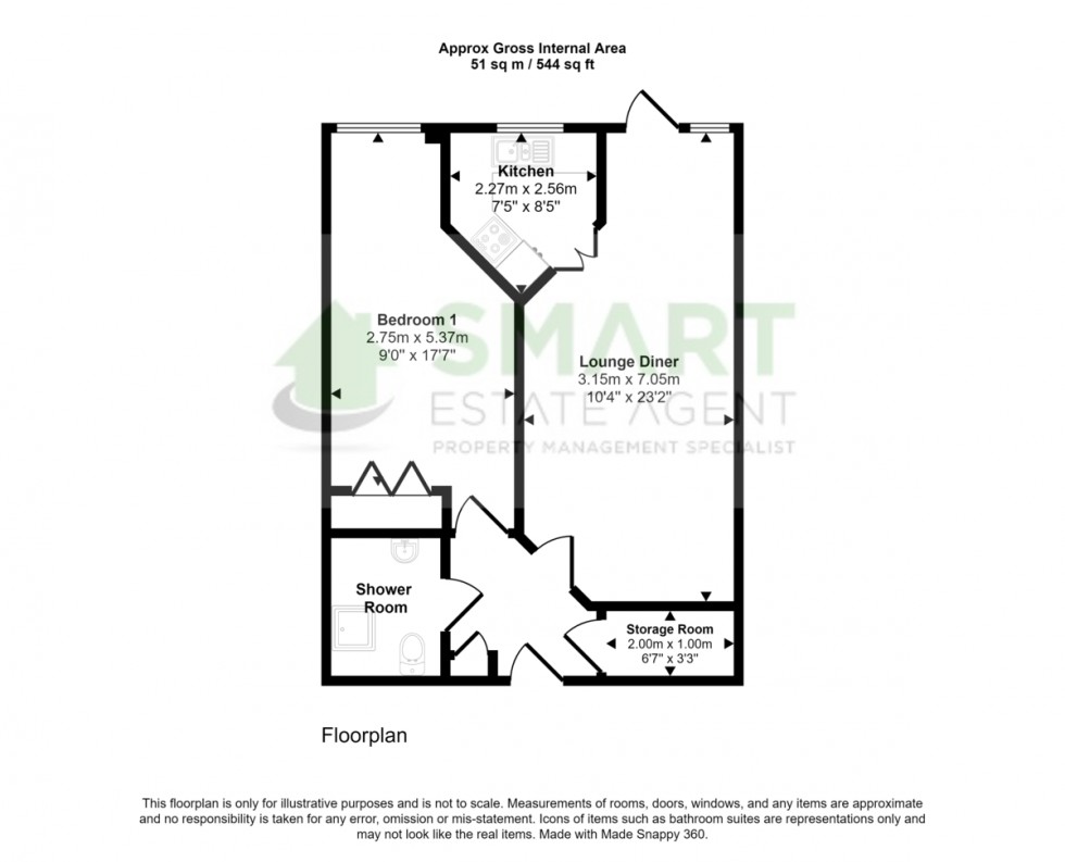 Floorplan for Meyer Court, Exeter