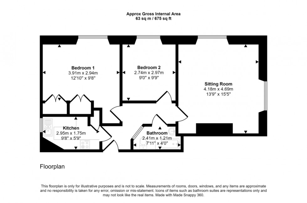 Floorplan for Stratton Terrace, Falmouth