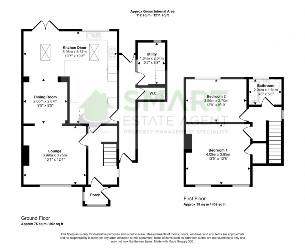 Floorplan for Higher Wear Road, Exeter