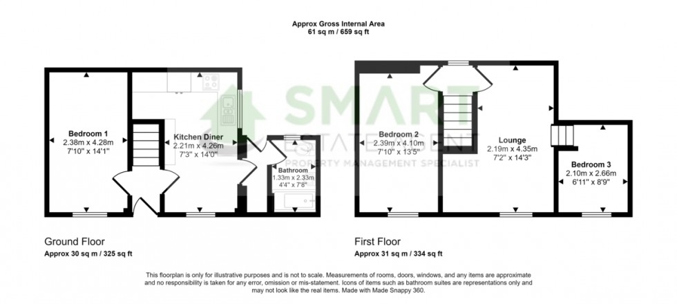 Floorplan for Chute Street, Exeter