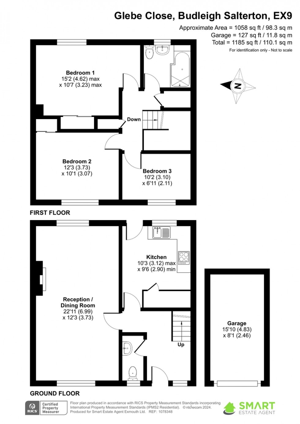 Floorplan for Otterton, Budleigh Salterton