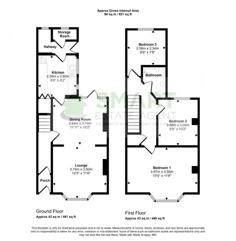 Floorplan for St Katherines Road, Exeter