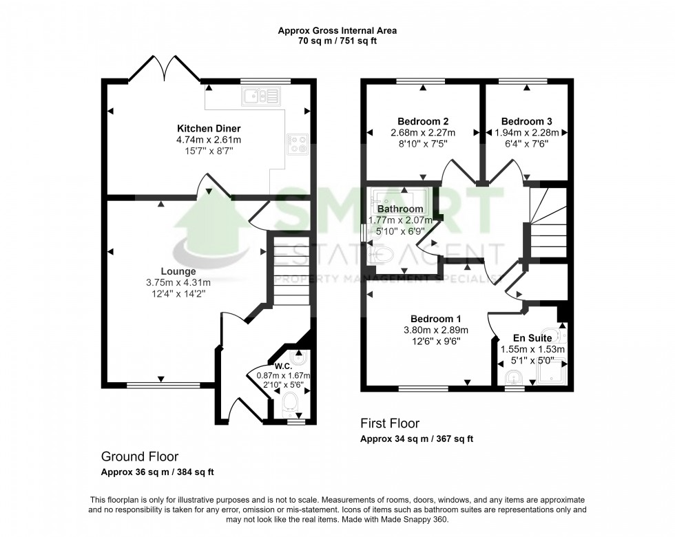 Floorplan for Melrose Avenue, Exeter