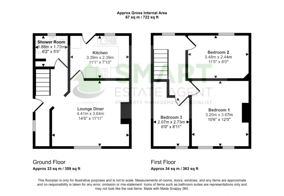 Floorplan for Chestnut Avenue, Exeter