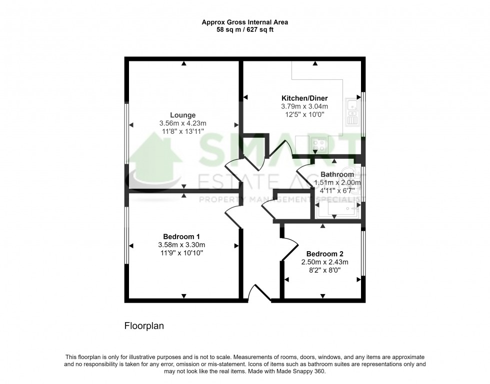 Floorplan for Hamlin Gardens, Exeter