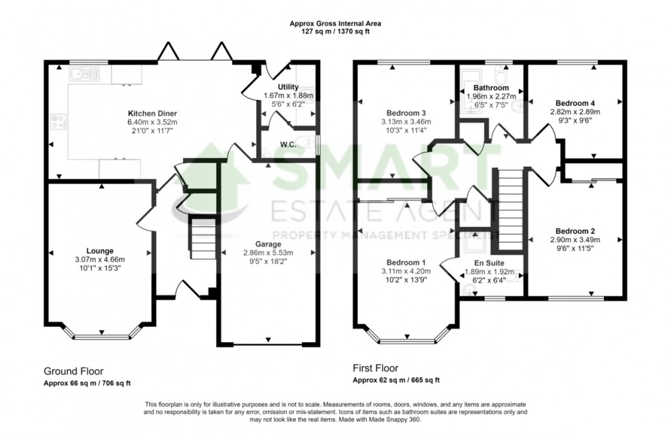Floorplan for Finning Avenue, Exeter