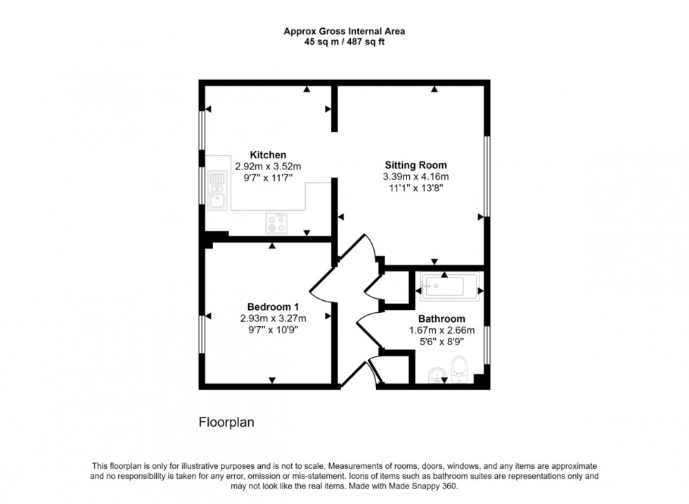 Floorplan for Calver Close, Penryn