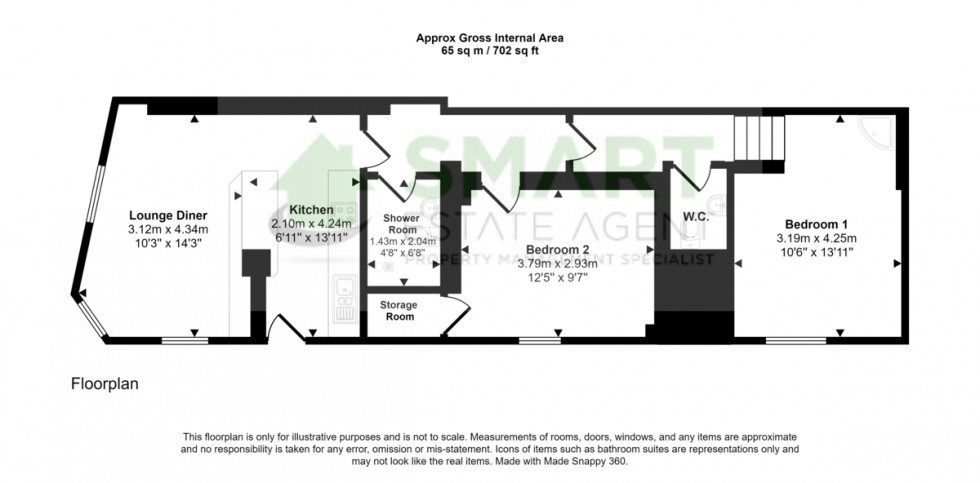 Floorplan for Wonford Street, Exeter