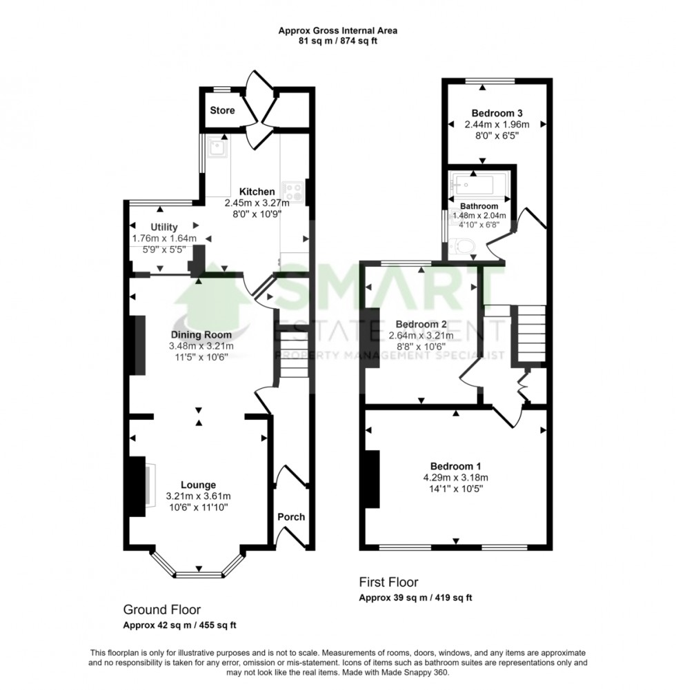 Floorplan for Baker Street, Exeter