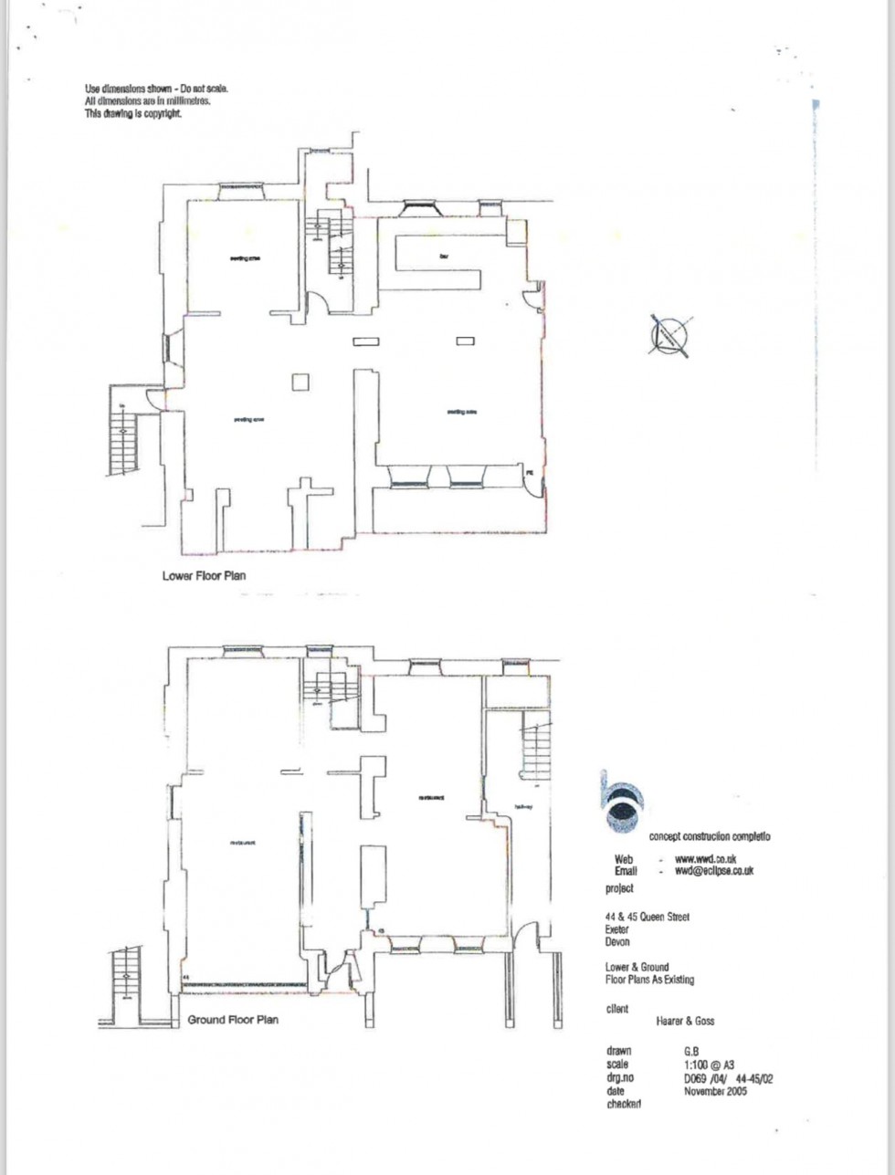 Floorplan for Queen Street, Exeter