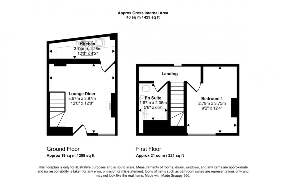 Floorplan for Higher Market Street, Penryn