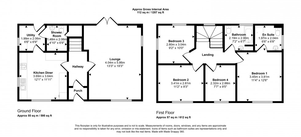 Floorplan for Longdowns, Penryn