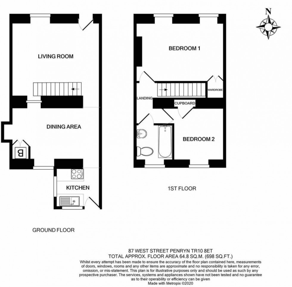 Floorplan for West Street, Penryn