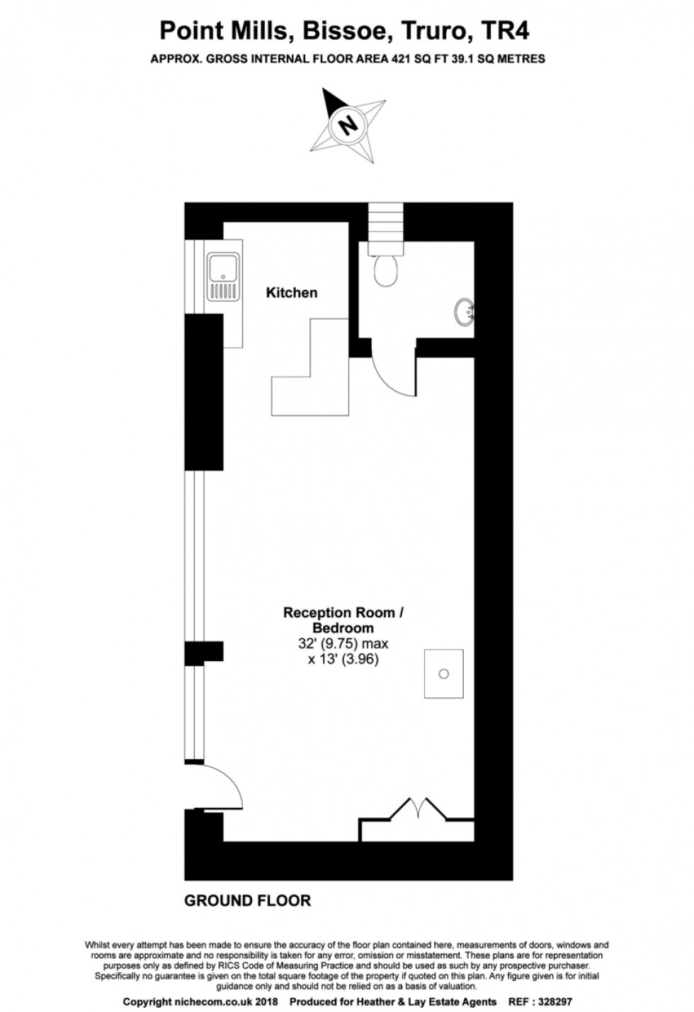 Floorplan for Point Mills, Bissoe, Truro