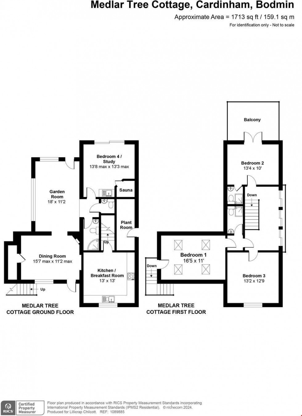 Floorplan for Cardinham, Bodmin