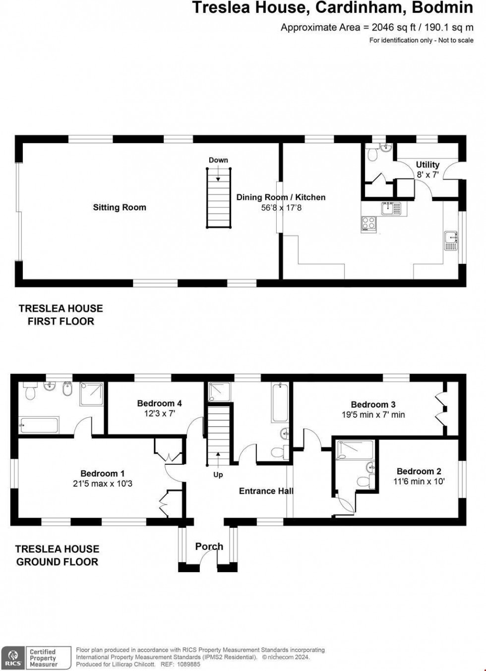 Floorplan for Cardinham, Bodmin