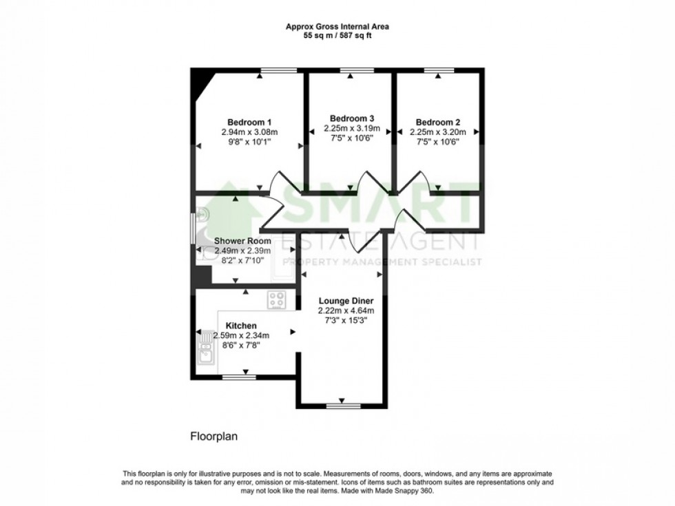 Floorplan for Exon Mews, Mount Pleasant Road
