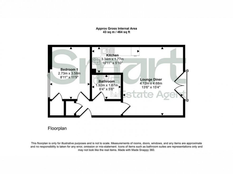 Floorplan for Waterside, Exeter