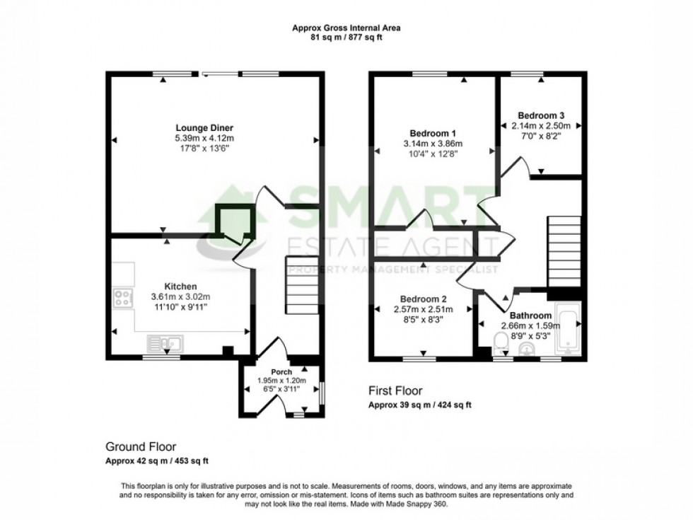 Floorplan for Tintagel Close, Exeter