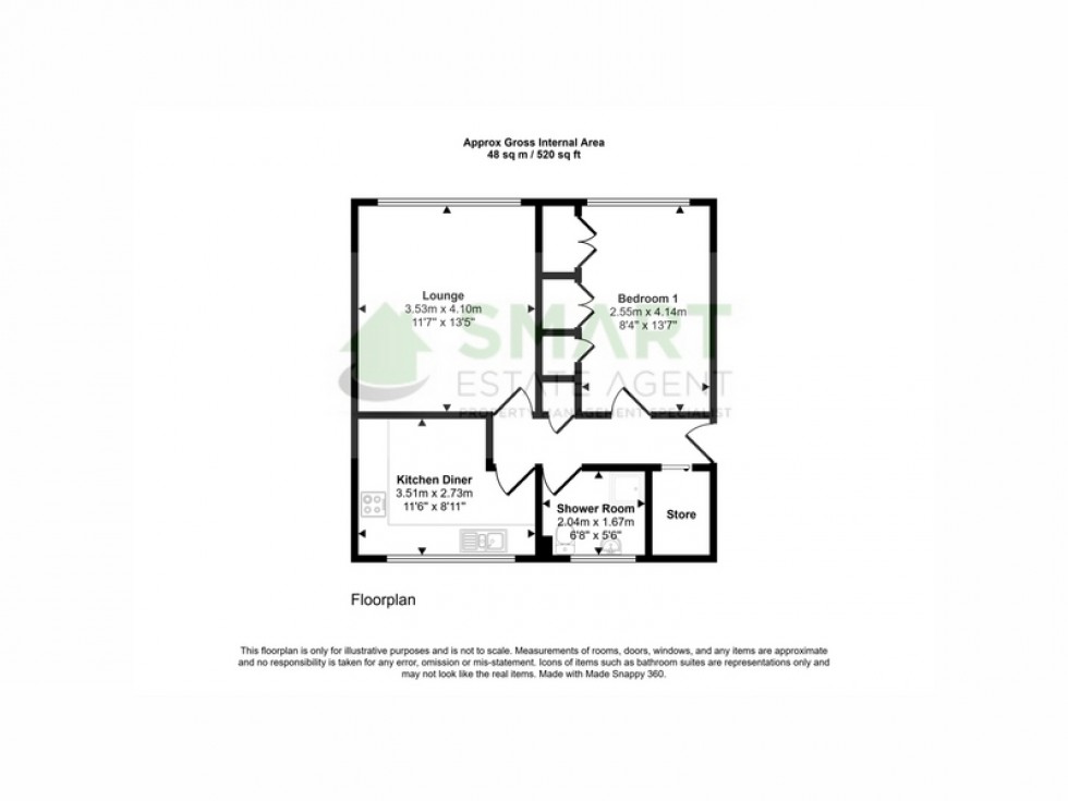Floorplan for Southgate, Exeter