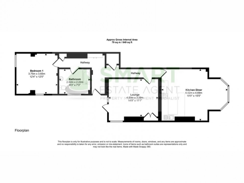 Floorplan for Sylvan Road, Exeter