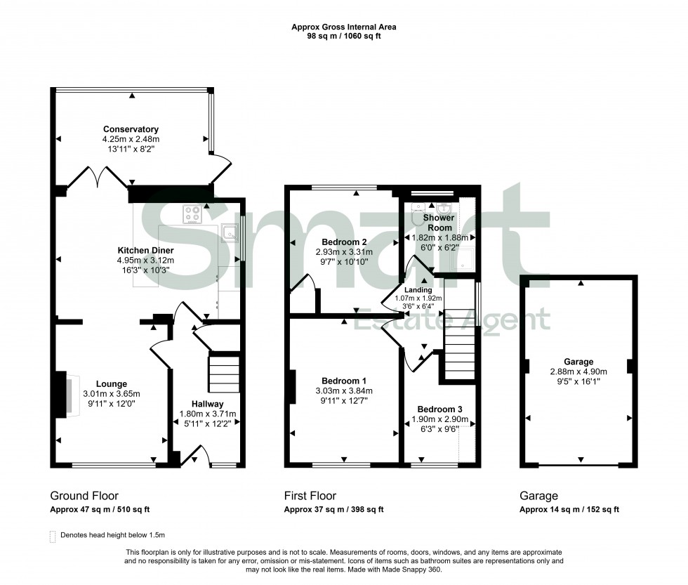 Floorplan for Grainger Close, Exeter