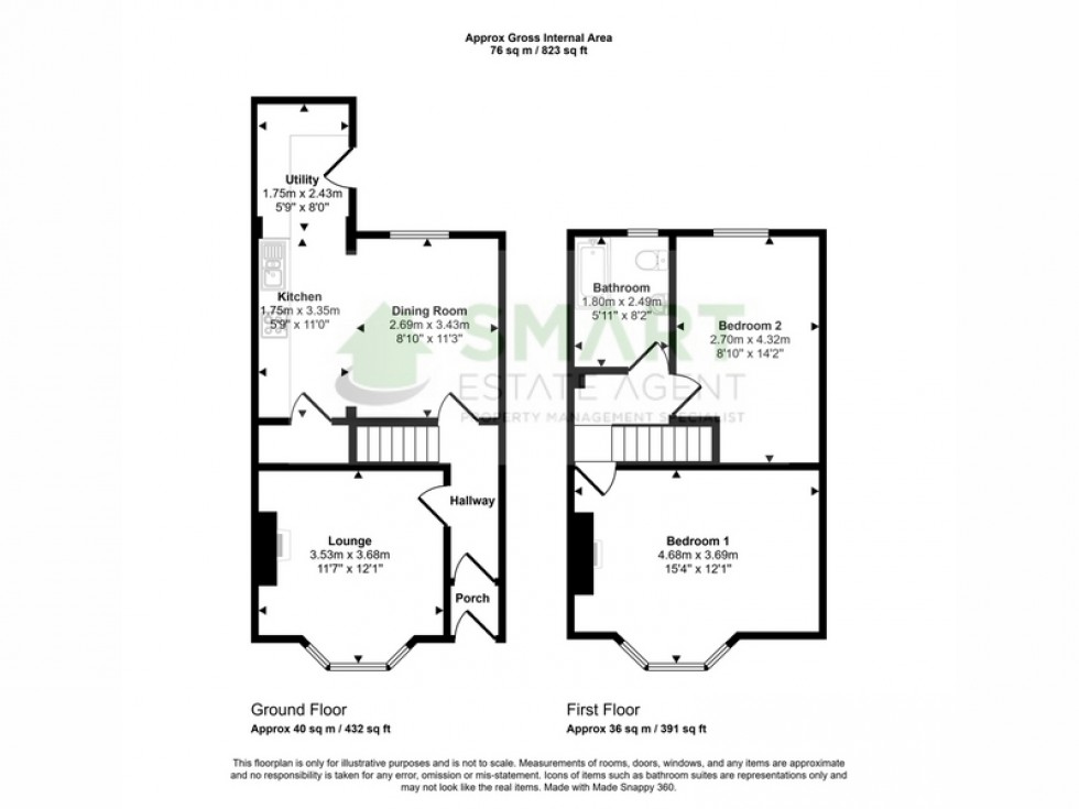 Floorplan for Saxon Road, Exeter