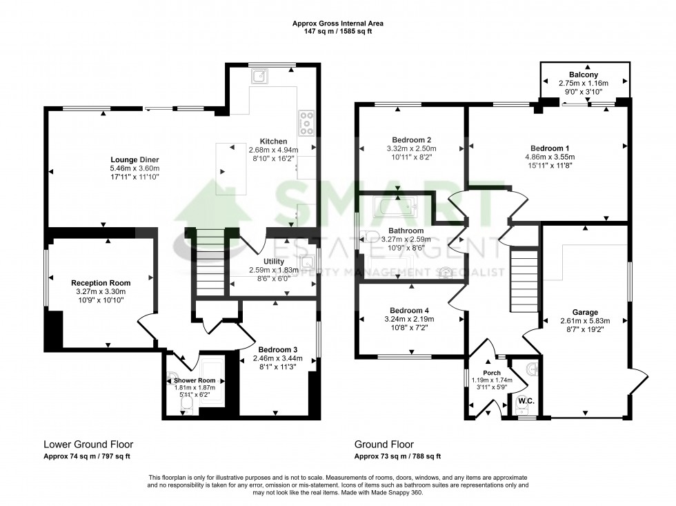 Floorplan for St. Peters Mount, Exeter