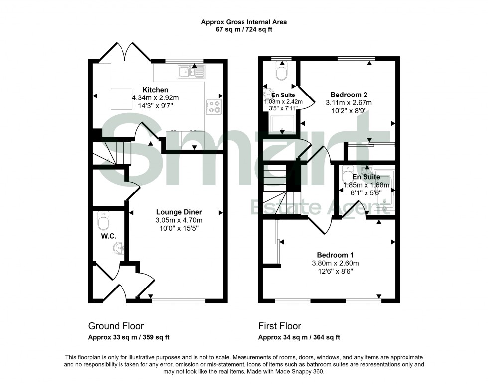Floorplan for Bardon Walk, Exeter