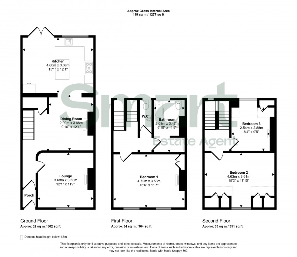 Floorplan for Portland Street, Exeter