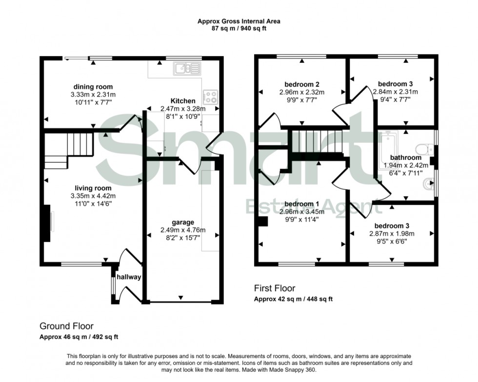 Floorplan for Canberra Close, Exeter