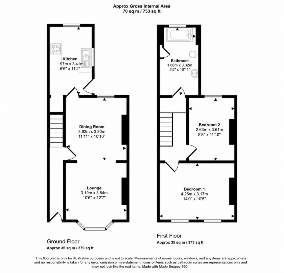Floorplan for Fortescue Road, Exeter