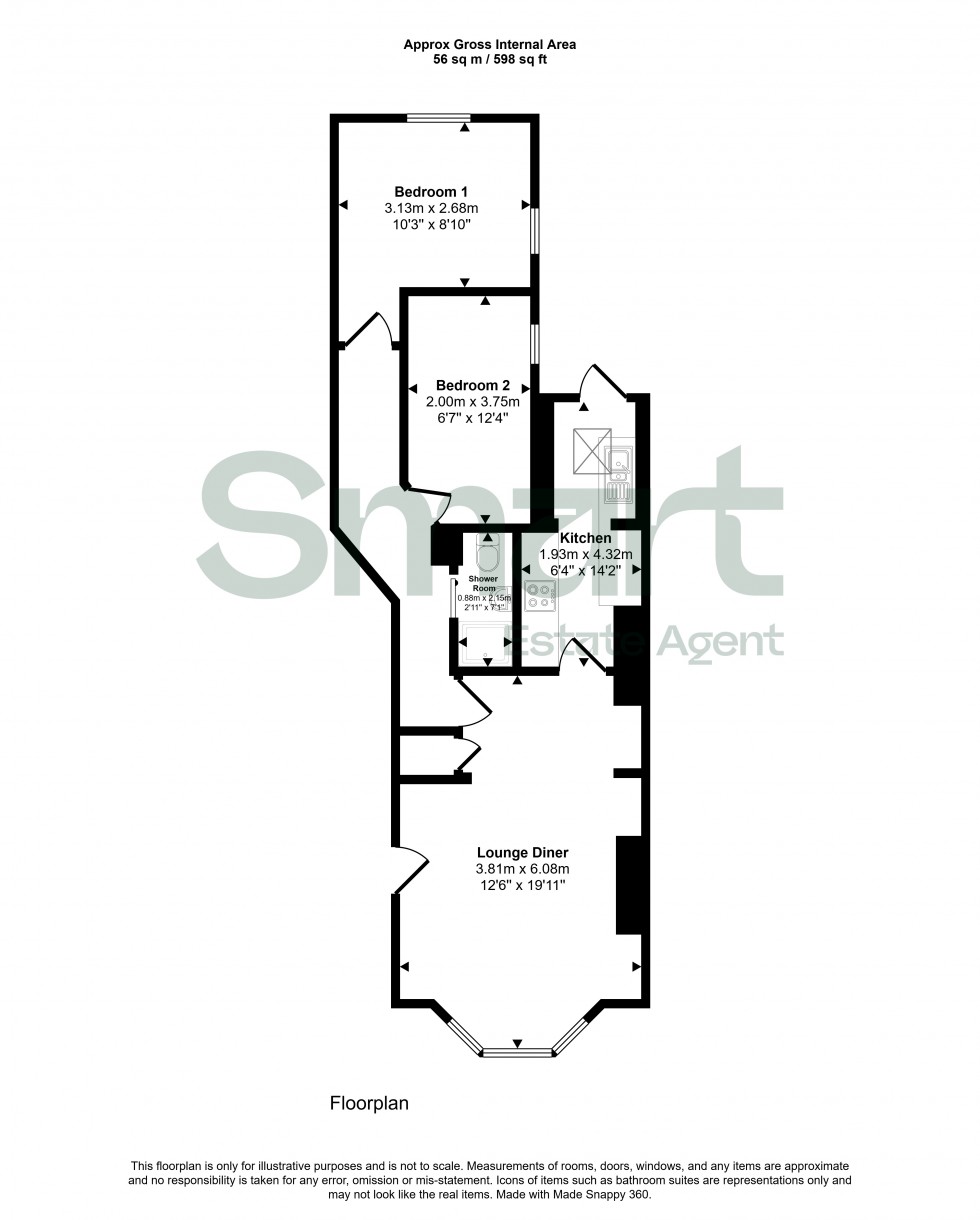Floorplan for Pinhoe Road, Exeter