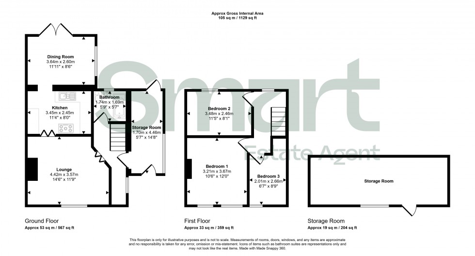 Floorplan for Shakespeare Road, Exeter
