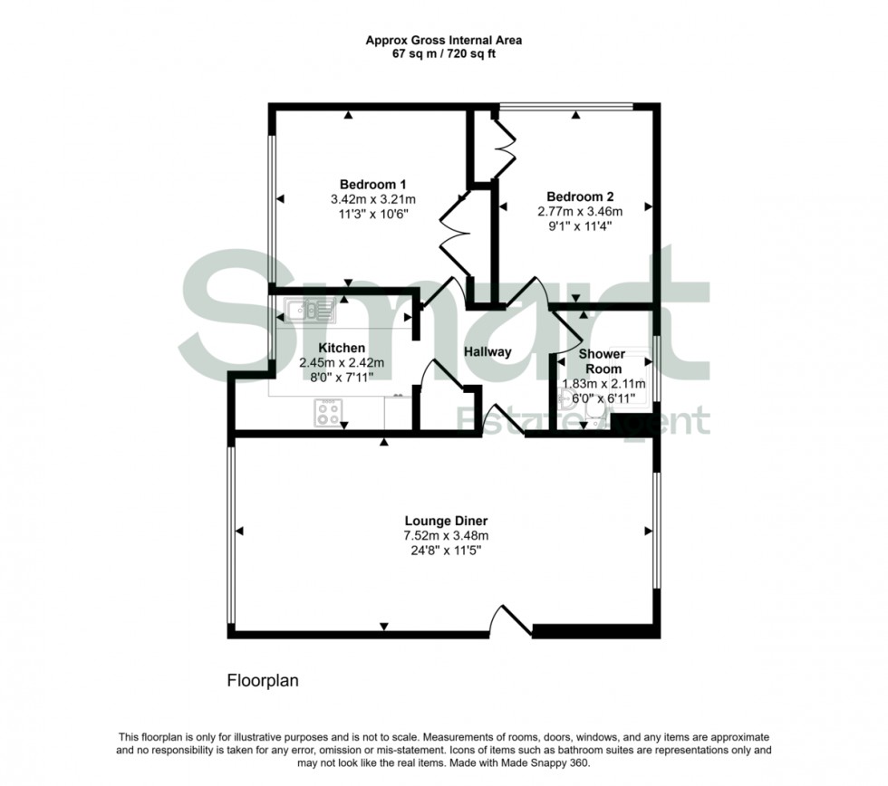 Floorplan for The Marles, Exmouth