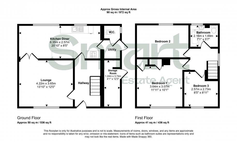 Floorplan for Lower Wear Road, Exeter