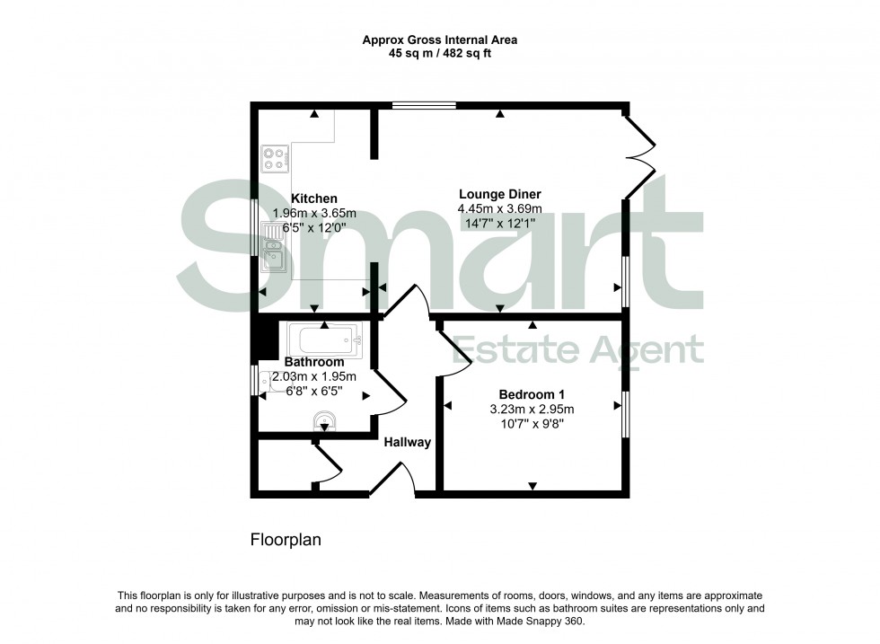 Floorplan for Cranbrook, Exeter