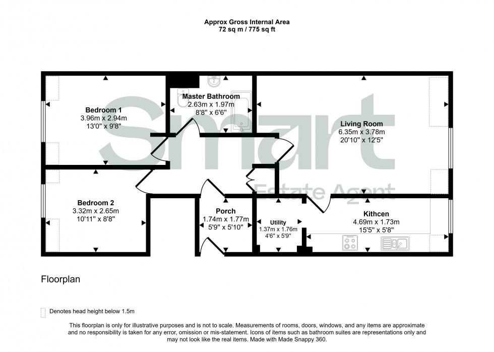 Floorplan for Church Road, Alphington, Exeter