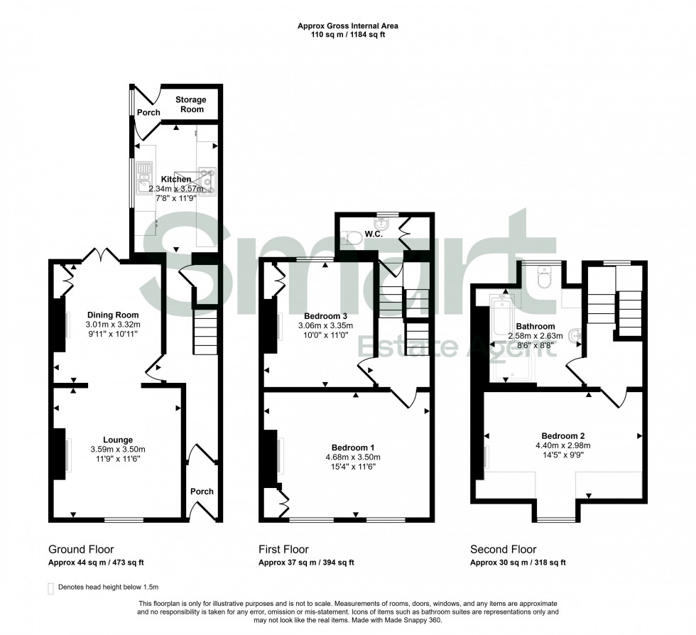 Floorplan for Portland Street, Exeter