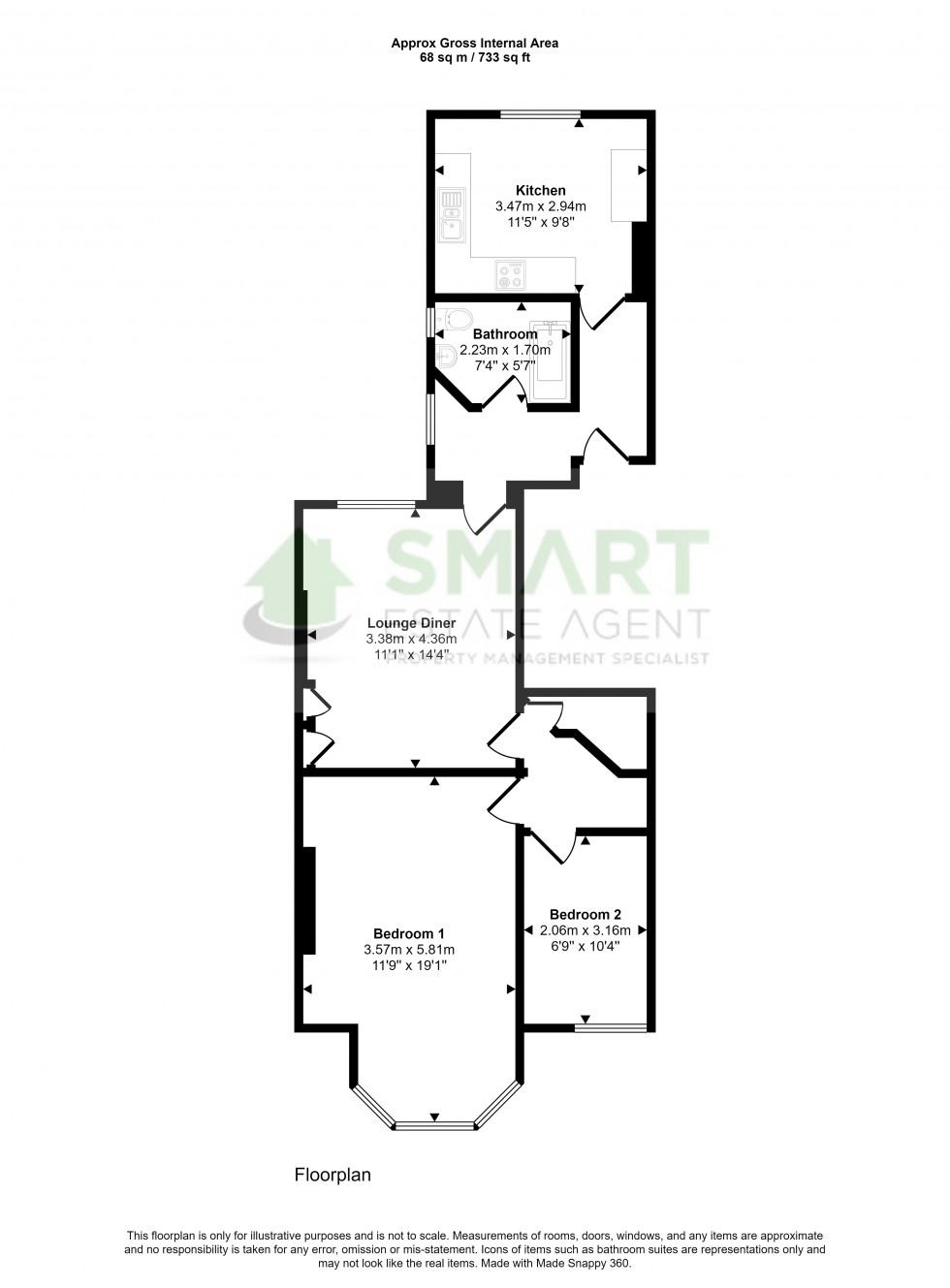 Floorplan for Sylvan Road, Exeter